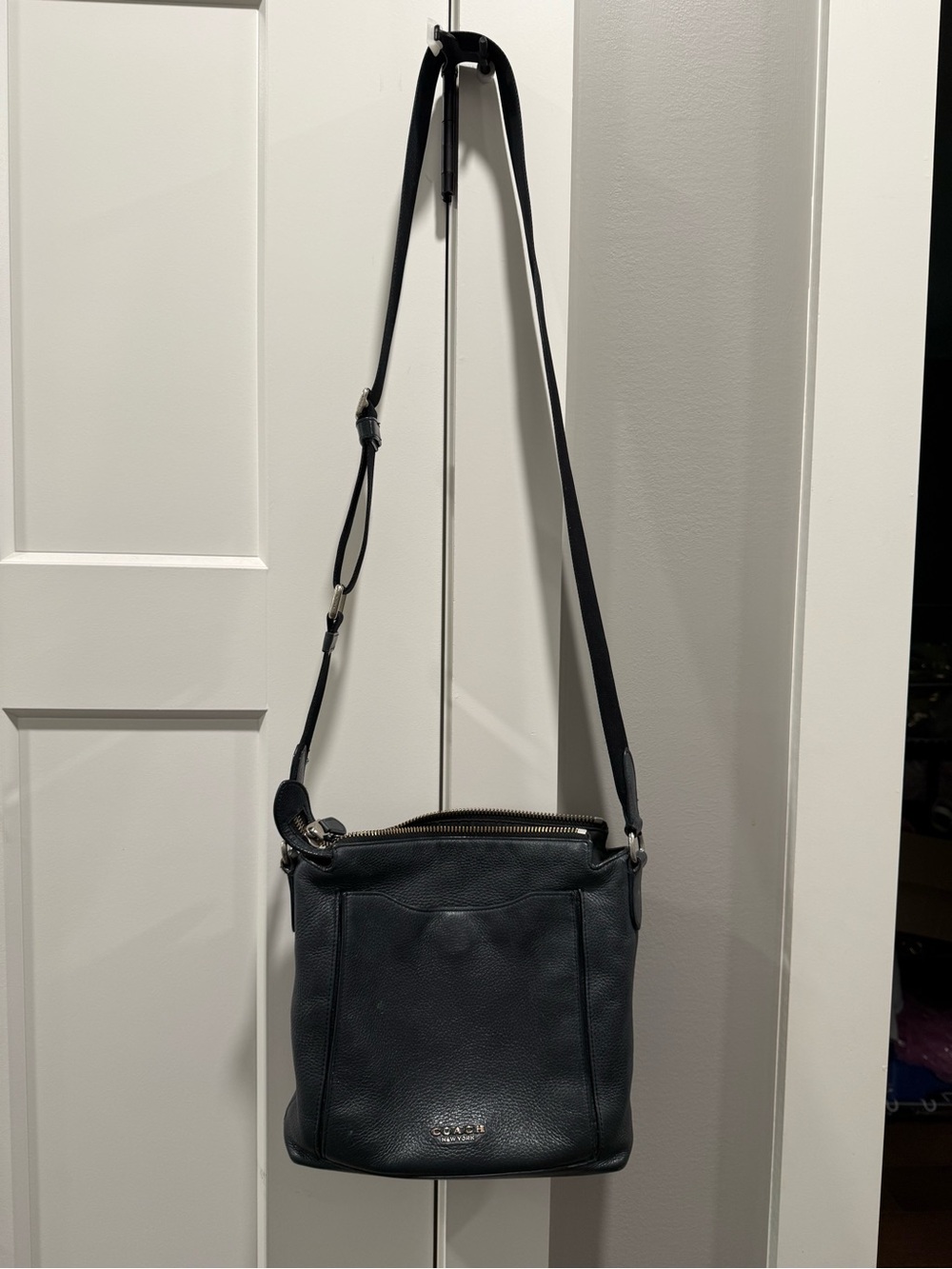 Coach Black Pebbled Leather Crossbody Bag